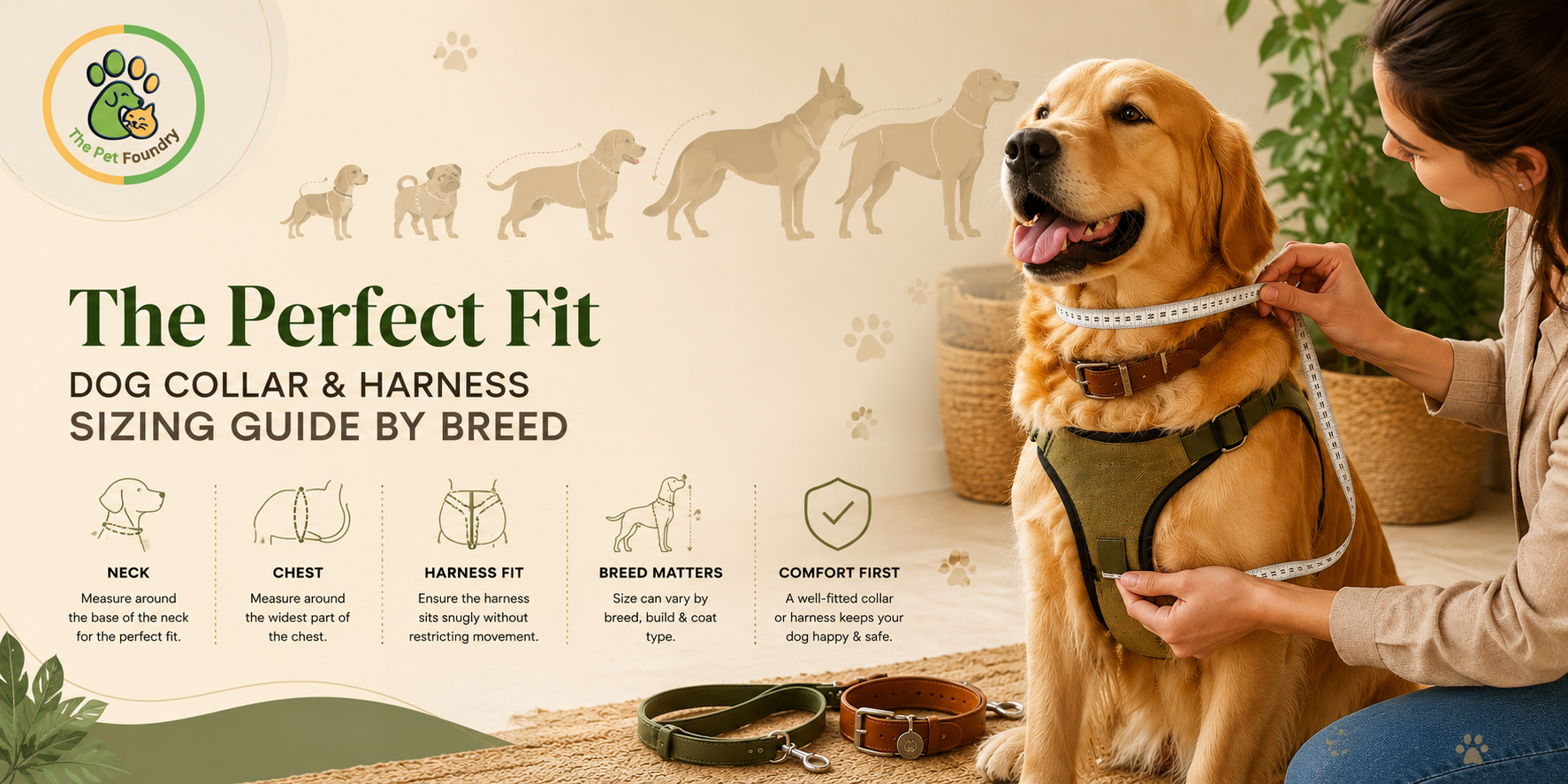 Dog Collar & Harness Sizing Guide by Breed