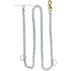 Grinded Steel Dog Chain Collar | Smooth Polished Finish Anti-Tangle Slip Chain | For Medium & Large Dogs