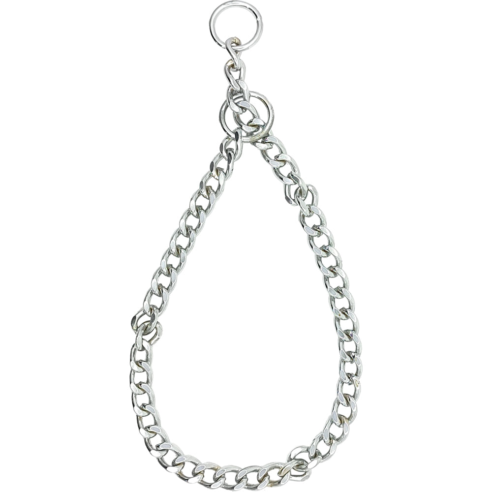 Grinded Steel Dog Choke Chain Collar | Professional Heavy-Duty Smooth Slip Training Collar | For Large Breed Dogs