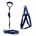 Braided Rope Dog Collar & Harness Set | Soft Nylon No-Pull Durable Combo | For All Breed Dogs