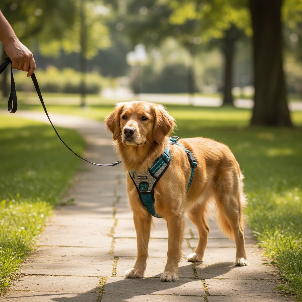 Flamingo No-Pull Dog Chest Harness | Adjustable Padded Front-Clip Walking Harness | For Small to Medium Dogs