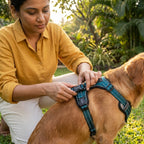 Flamingo No-Pull Dog Chest Harness | Adjustable Padded Front-Clip Walking Harness | For Small to Medium Dogs
