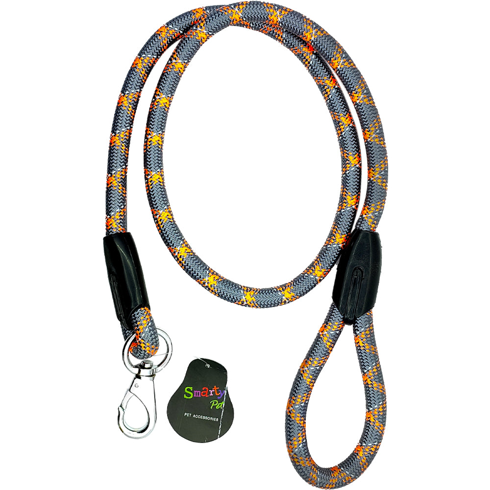 Braided Nylon Rope Dog Leash | Heavy-Duty Twisted Lead with Soft Grip Handle | For All Breed Dogs