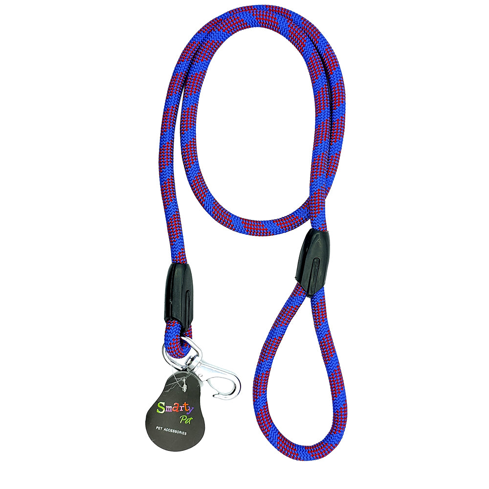 Short Braided Nylon Rope Dog Leash | Traffic Control Training Lead with Soft Grip | For All Breed Dogs