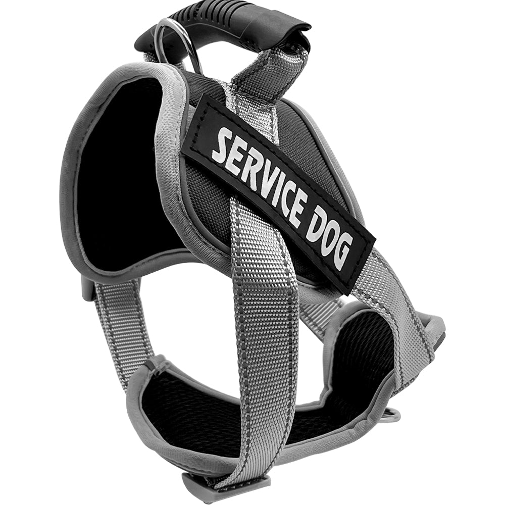 Service Dog Vest Harness | Adjustable Heavy-Duty Working Dog Identification Jacket | For Large Dogs