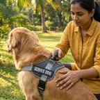 Service Dog Vest Harness | Adjustable Heavy-Duty Working Dog Identification Jacket | For Large Dogs