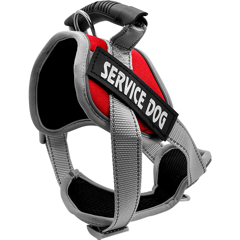 Service Dog Vest Harness | Adjustable Heavy-Duty Working Dog Identification Jacket | For Large Dogs