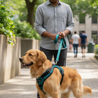 Padded Cloth Dog Harness | Soft Mesh Breathable No-Pull Adjustable Walking Vest | For All Breed Dogs
