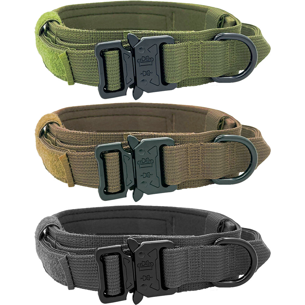 Tactical Dog Collar | Military-Grade Heavy-Duty Adjustable Nylon Quick-Release | For Large Dogs