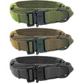 Tactical Dog Collar | Military-Grade Heavy-Duty Adjustable Nylon Quick-Release | For Large Dogs