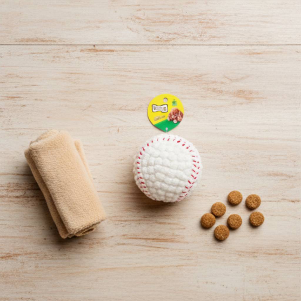 EE Toys Latex Squeaky Baseball Dog Chew Toy | Durable Bounce Ball | For Small to Medium Dogs