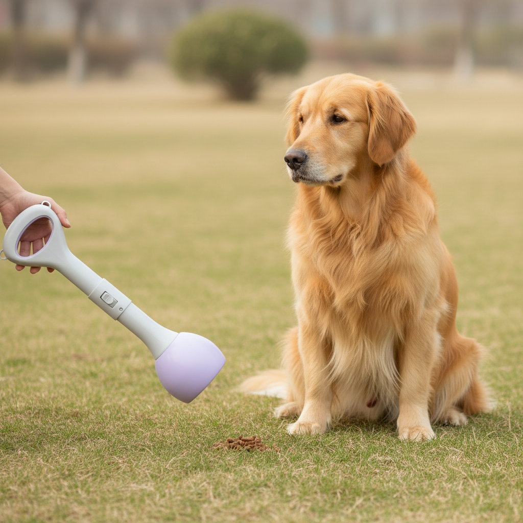 Folding Round Clutcher Dog Poop Scooper | Portable Claw Waste Collector Easy Clean | For All Pets