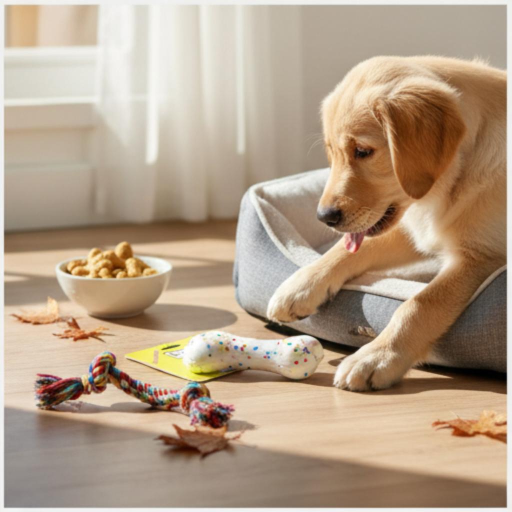 EE Toys Pop Bone Squeaky Latex Dog Chew Toy | Durable Dental Chew Bone | For Small to Medium Dogs