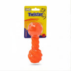 EE Toys TPR Twisted Dumbbell Dog Chew Toy | Durable Rubber Interactive Dental Chew | For All Breed Dogs