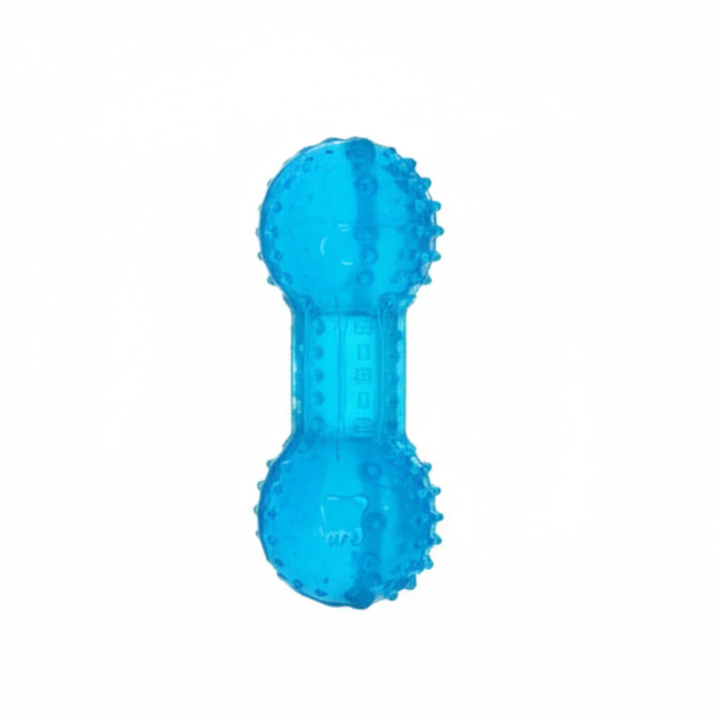 Nunbell Spike Dumbbell Treat Dispenser Dog Toy | Interactive IQ Puzzle Rubber Feeder Toy | For All Breed Dogs