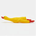 Squeaky Vinyl Duck Dog Toy | Soft Squeaking Rubber Bird Chew Toy | For Small to Medium Dogs