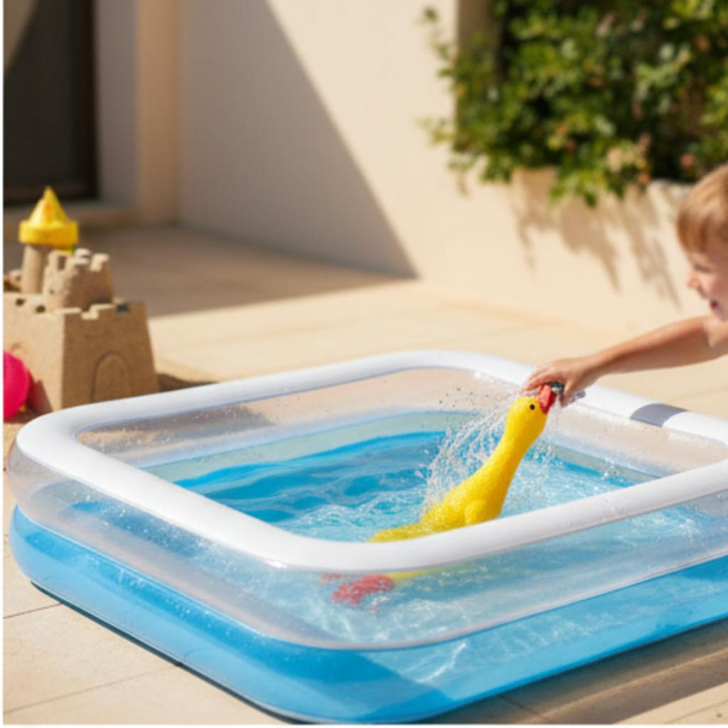 Squeaky Vinyl Duck Dog Toy | Soft Squeaking Rubber Bird Chew Toy | For Small to Medium Dogs