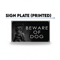 Printed Dog Sign Plate | Colourful Personalised Pet ID Door & Gate Sign | Durable Plastic
