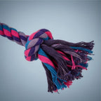 3-Knot Cotton Rope Dog Toy | Durable Braided Tug-of-War Chew Rope | For All Breed Dogs