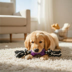 2-Knot Bone Cotton Rope Dog Toy | Durable Interactive Tug-of-War Chew | For All Breed Dogs