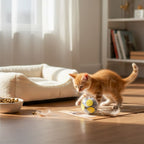 Nunbell Pull-String Mouse Cat Toy | Interactive Feather Wand String Kitten Toy | For Cats & Kittens
