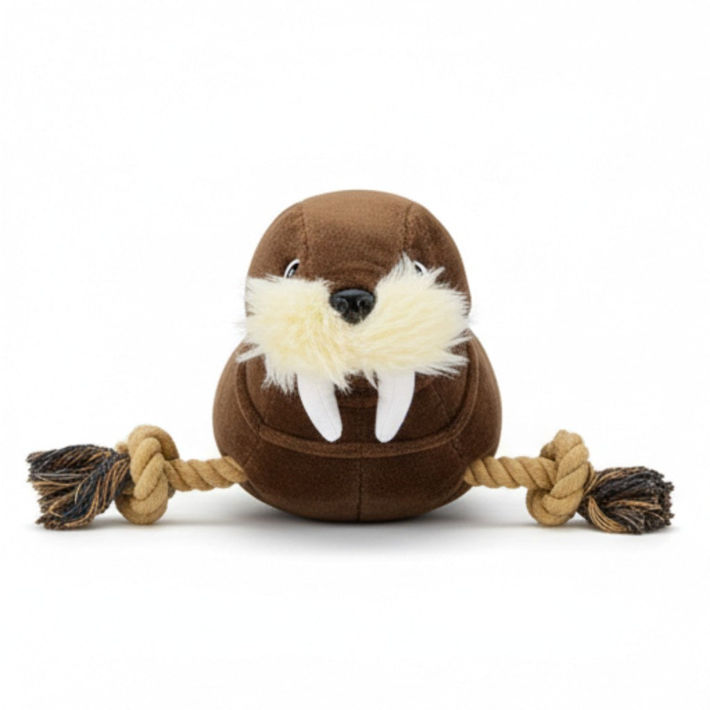 Plush Walrus Dog & Cat Toy | Soft Squeaky Stuffed Animal Toy | For All Pets