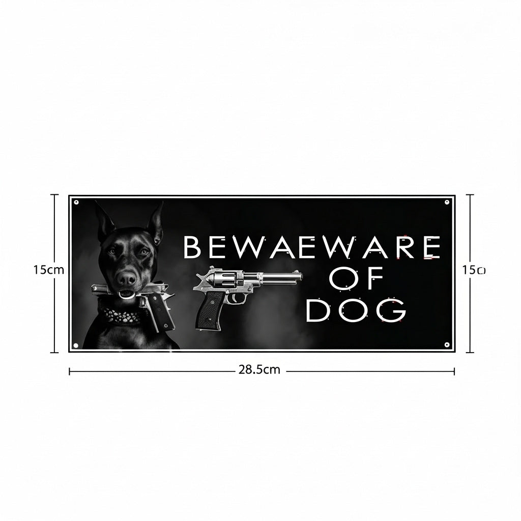 Printed Dog Sign Plate | Colourful Personalised Pet ID Door & Gate Sign | Durable Plastic
