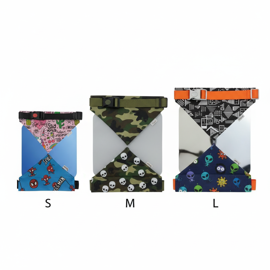 Printed Pet Bandana | Soft Cotton Washable Neck Scarf Multiple Colours | For Dogs & Cats