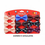 Pet Hair Bow Cards | Decorative Grooming Hair Bows 12-Pack Assorted Colours | For Dogs & Cats