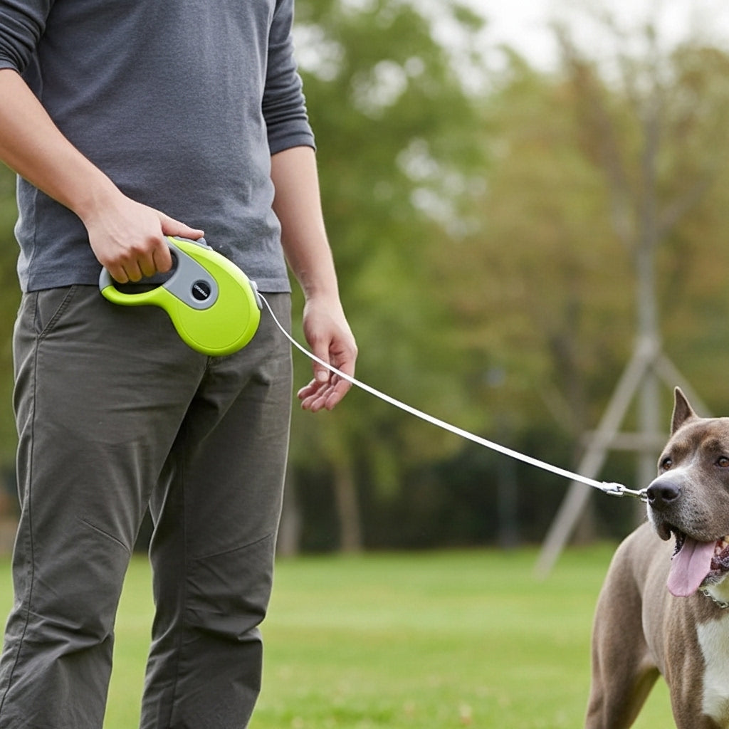 Nunbell Retractable Dog Leash | Heavy-Duty Extendable Lead with Brake Button Tangle-Free | For All Breed Dogs