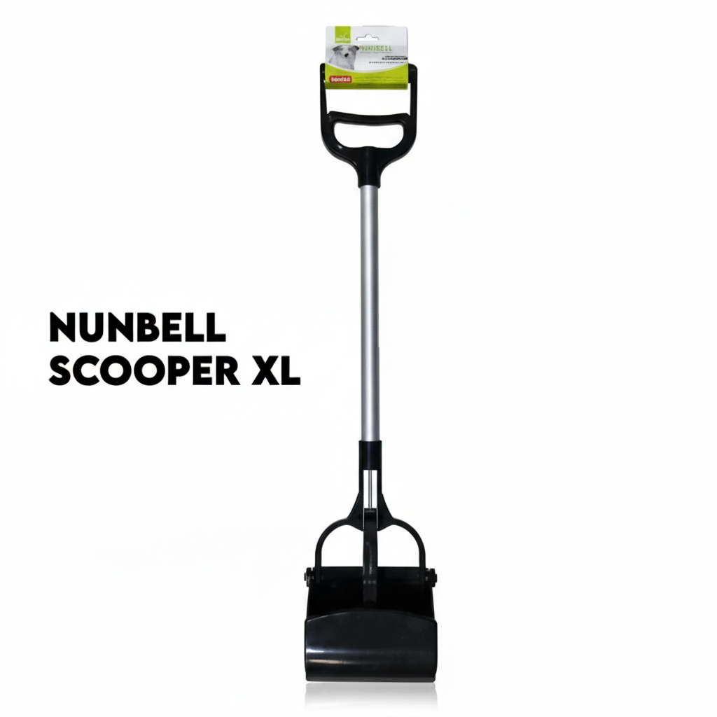 Nunbell XL Dog Poop Scooper | Extra-Large Heavy-Duty Long Handle Waste Picker | For Large Breed Dogs