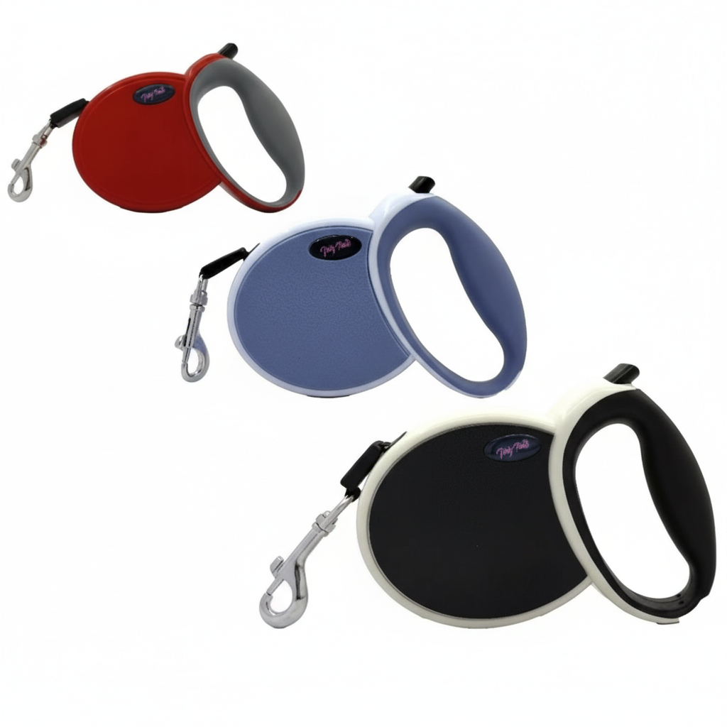 Holy Paws Retractable Dog Leash | Extendable Nylon Lead with Auto-Lock Brake Button | Adjustable Length | For Small to Large Dogs