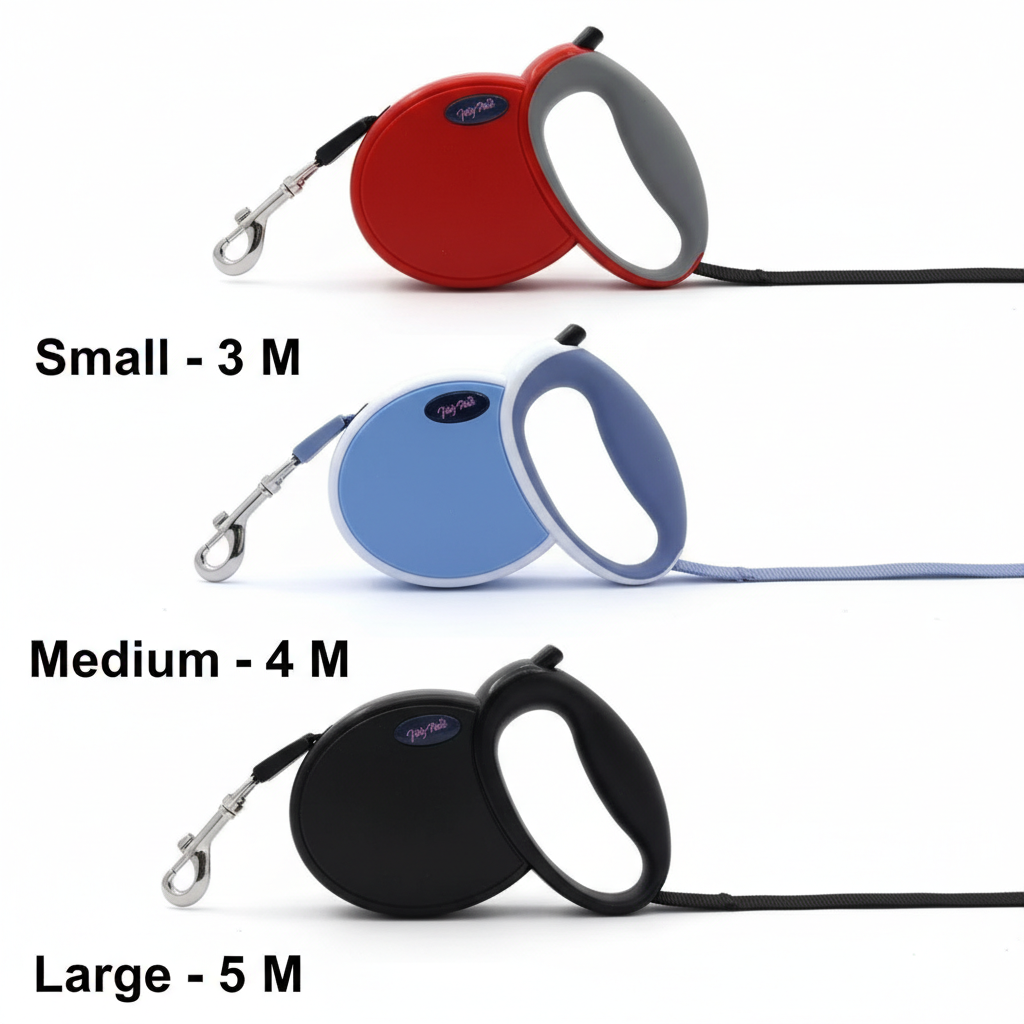 Holy Paws Retractable Dog Leash | Extendable Nylon Lead with Auto-Lock Brake Button | Adjustable Length | For Small to Large Dogs