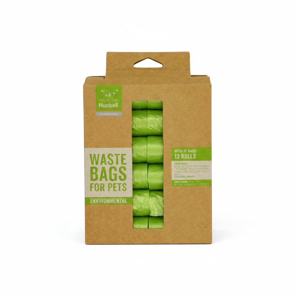 Nunbell Biodegradable Dog Poop Bags | Eco-Friendly Compostable Leak-Proof Scented Waste Bags | For All Dogs