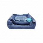 Export Quality Denim Dog & Cat Sofa | Premium Cushioned Elevated Pet Couch Durable | For Small to Medium Pets