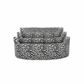 Foam Basket Dog & Cat Bed | Velvet Printed Cushioned Warm Sleeping Basket | For Small Pets