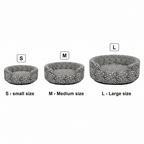 Foam Basket Dog & Cat Bed | Velvet Printed Cushioned Warm Sleeping Basket | For Small Pets