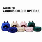 Enclosed Cat House | Cosy Plush Warm Sleeping Pod Hideaway | For Cats & Small Dogs