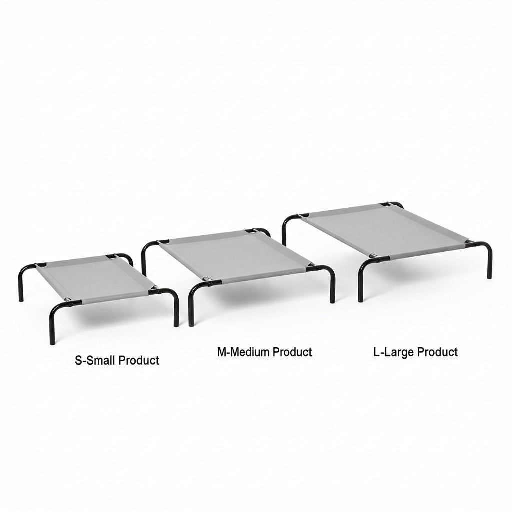 Elevated Pet Cot | Breathable Mesh Cooling Raised Dog Bed Anti-Fatigue | For Dogs & Cats