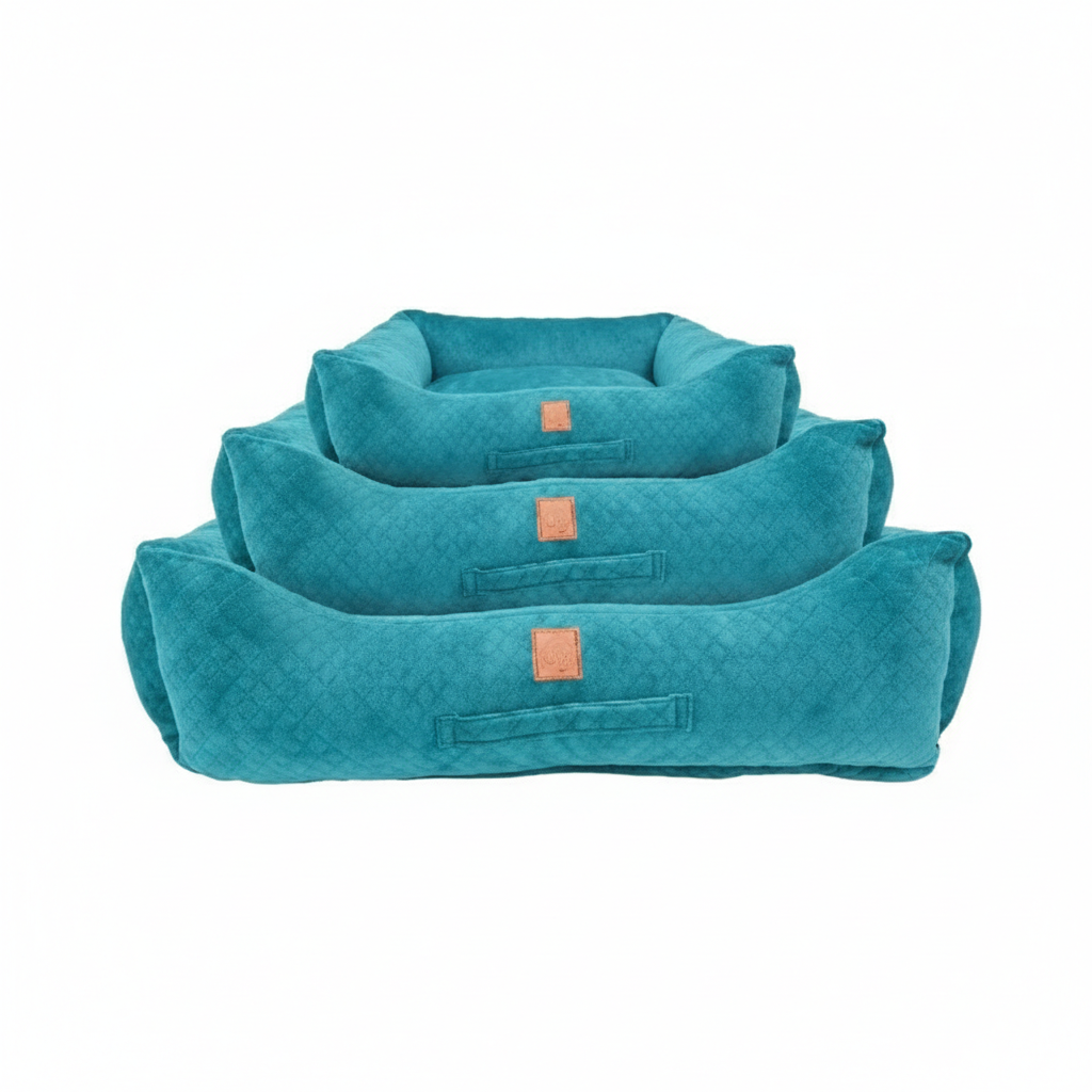 Premium Velvet Dog & Cat Sofa | Luxury Cushioned Plush Elevated Pet Couch | For Small to Medium Pets
