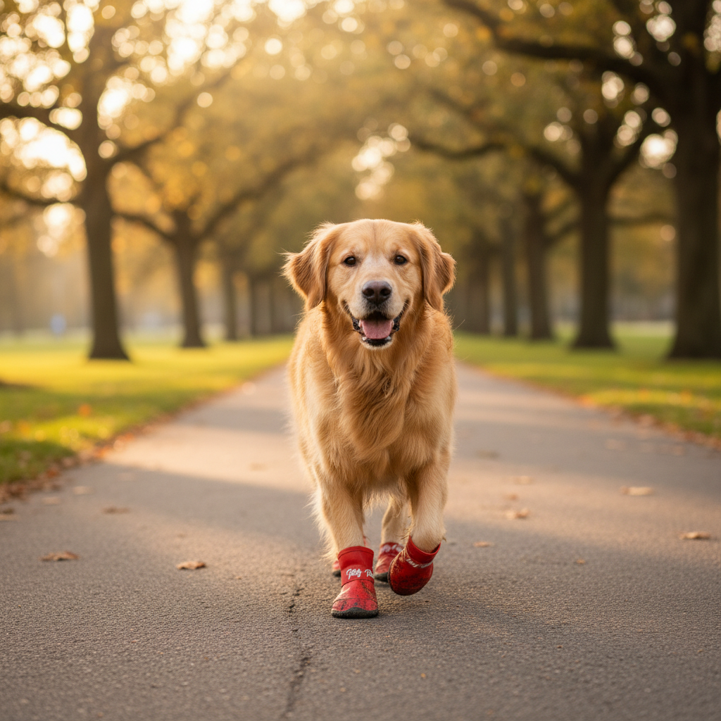 Holy Paws Latex Waterproof Dog Shoes | Non-Slip Rain Boots Paw Protector 4-Piece Set | For Small to Medium Dogs