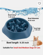Plastic Slow Feeder Dog Bowl | Anti-Bloat Maze Feeding Dish for Digestive Health | For All Breed Dogs