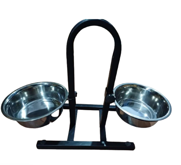 Adjustable Stand U-Shape Slant Pet Feeding Bowl | Elevated Ergonomic Feeder | For Dogs & Cats