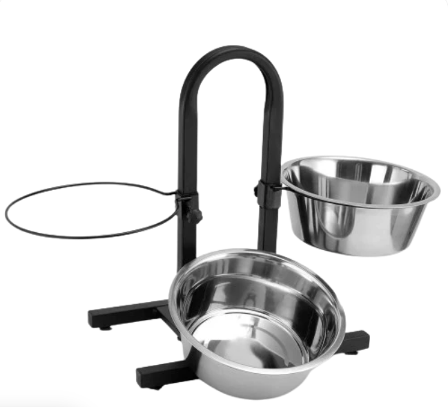 Adjustable Stand U-Shape Slant Pet Feeding Bowl | Elevated Ergonomic Feeder | For Dogs & Cats