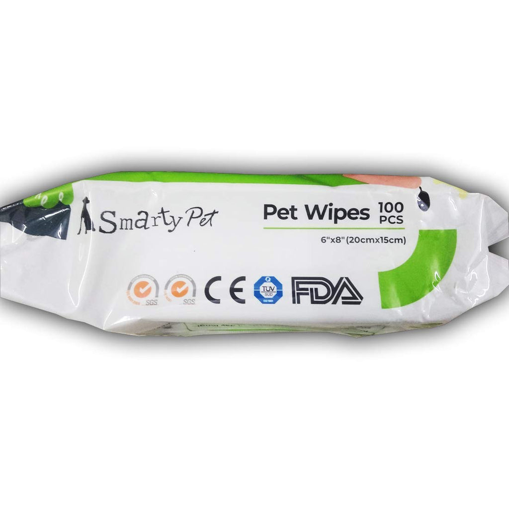 Pet Cleaning Wipes 100 Sheet Pack | Gentle Antibacterial Body Wipes Fragrance-Free | For Dogs & Cats
