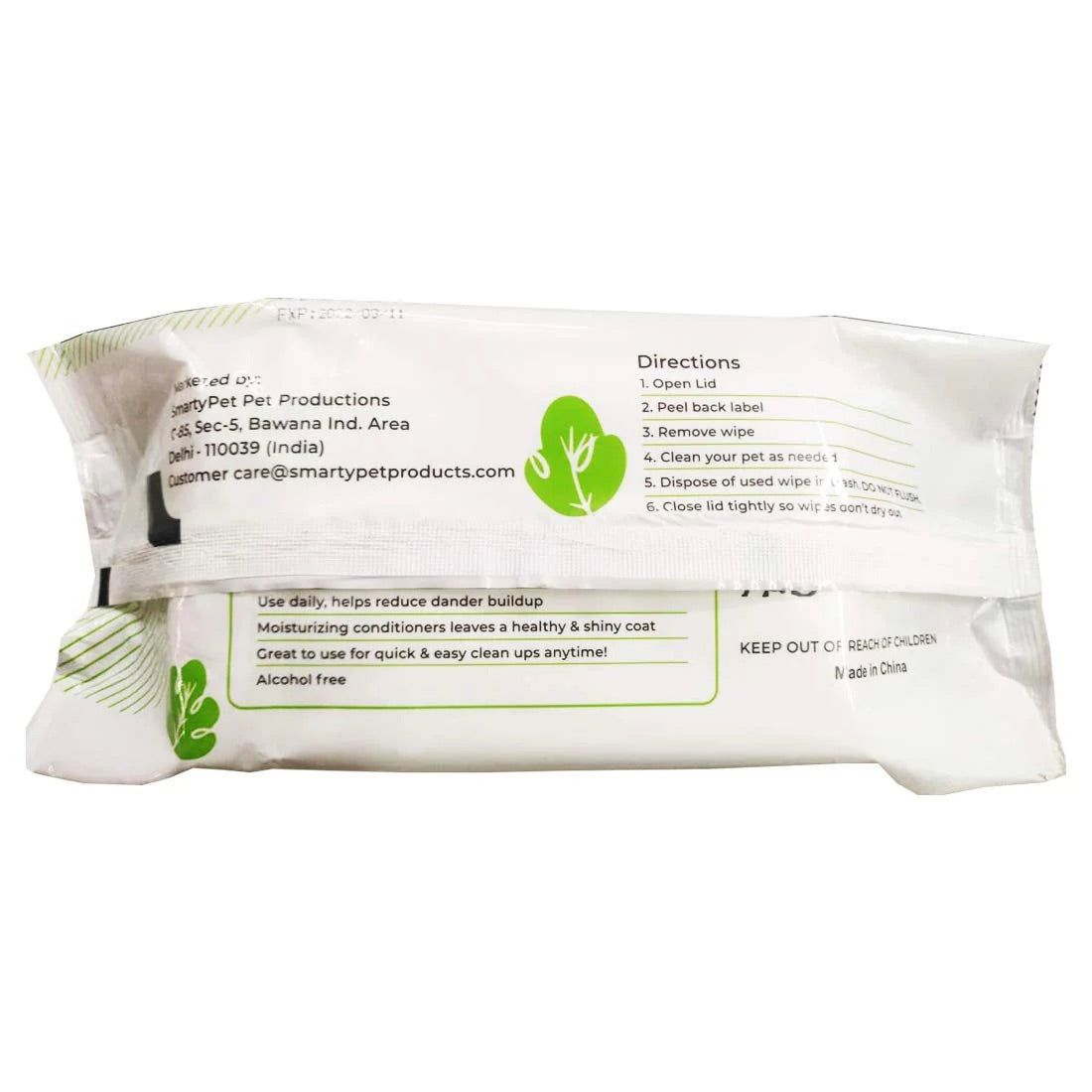 Pet Cleaning Wipes 100 Sheet Pack | Gentle Antibacterial Body Wipes Fragrance-Free | For Dogs & Cats