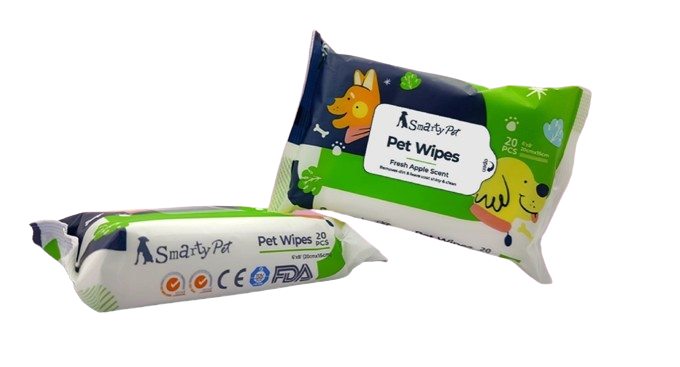Pet Cleaning Wipes 100 Sheet Pack | Gentle Antibacterial Body Wipes Fragrance-Free | For Dogs & Cats