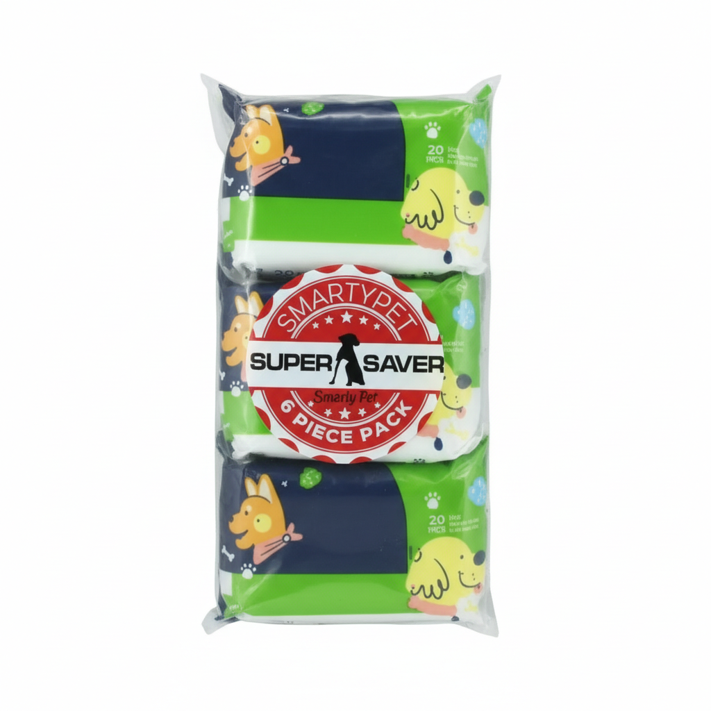 Pet Cleaning Wipes 20 Sheet Super Saver 6-Pack Bundle | Gentle Body Wipes Value Pack | For Dogs & Cats
