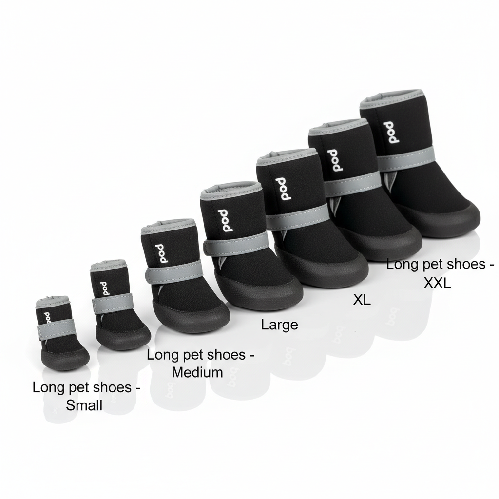 Holy Paws Long Waterproof Dog Boots | Extended Leg Anti-Slip Paw Protection Shoes | For Medium & Large Dogs