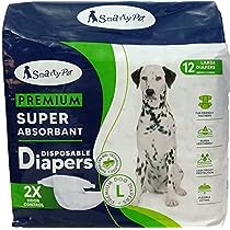 Smartypet Disposable Dog Diapers | Leak-Proof Adjustable Absorbent Belly Band Nappy | For Male & Female Dogs